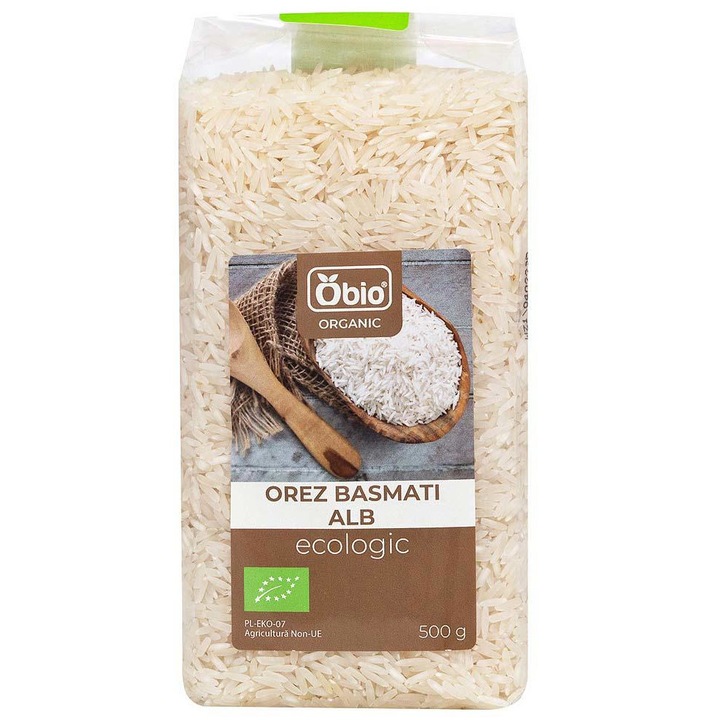 Orez Basmati Alb Eco 500 grame Obio
