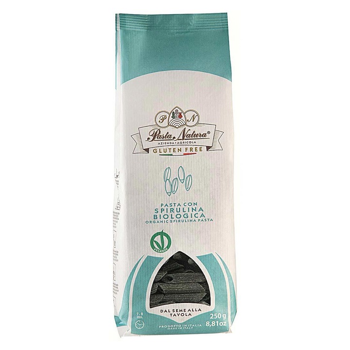 Paste din Orez cu Spirulina Eco Fara Gluten 250 grame Pasta Natura
