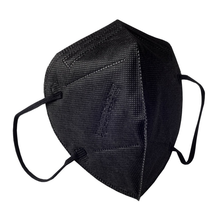 10 darabos készlet, fekete, KN95 FFP2 zárt légzőkészülék, CE tanúsítvánnyal ellátva