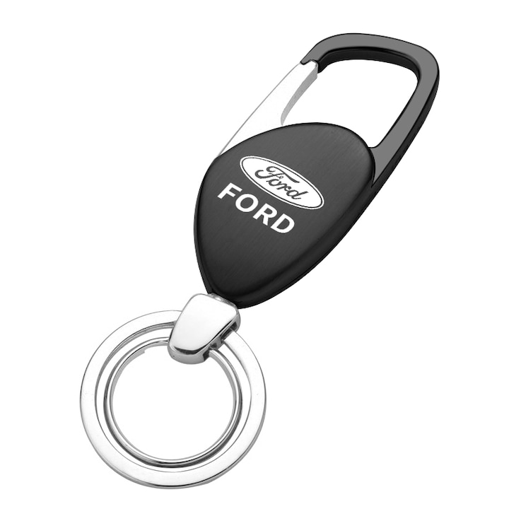 Kulcstartó Ford autók szerelmeseinek, fém, fekete/ezüst