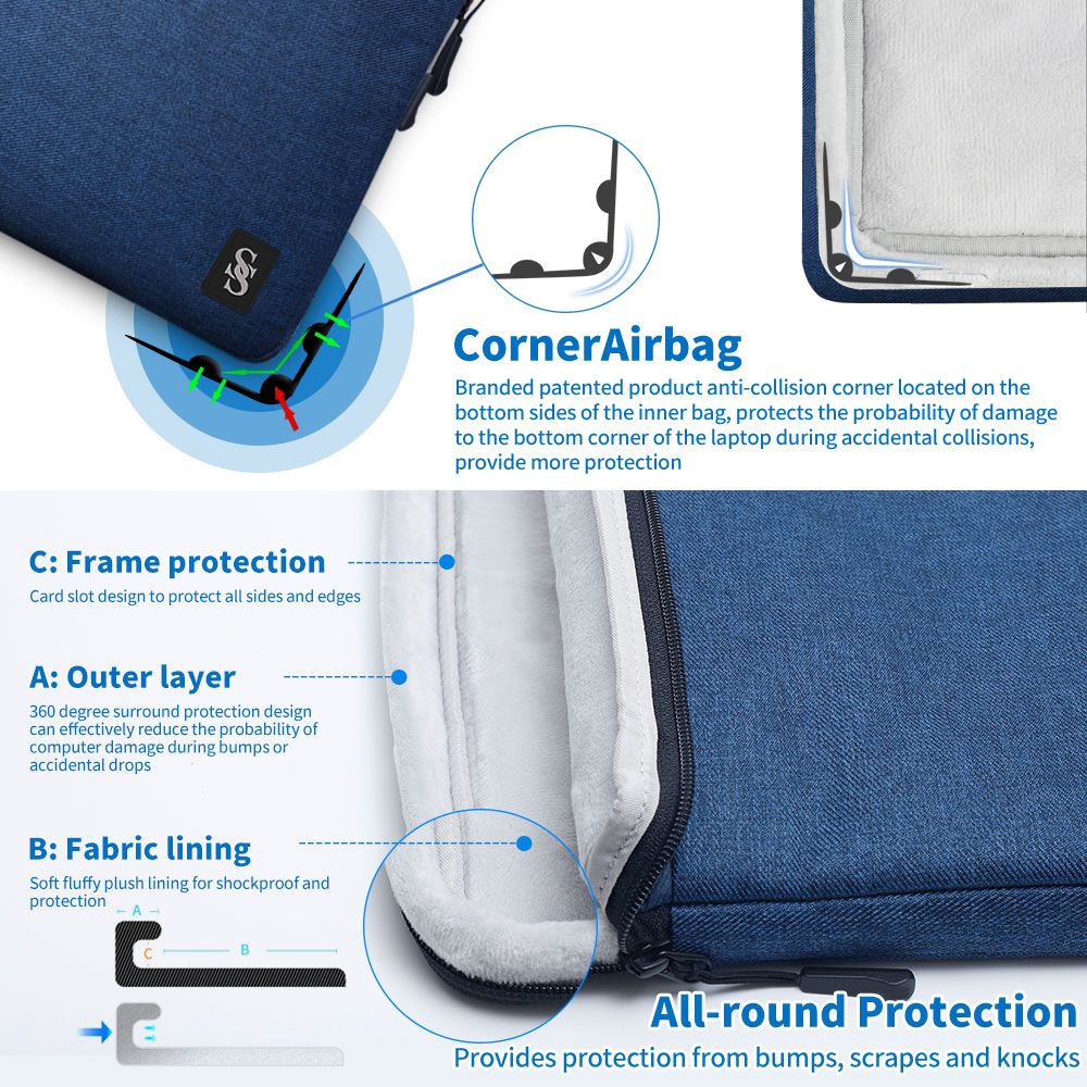Husa laptop Seine Scene Sleeve Valence 14", blue