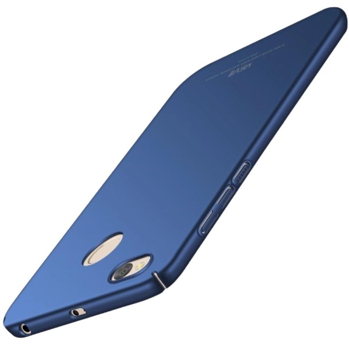 Калъф за телефон MSVII за Xiaomi Redmi 4X, матова пластмаса, син