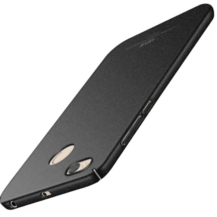 Калъф за телефон MSVII за Xiaomi Redmi 4X, матова пластмаса, черен