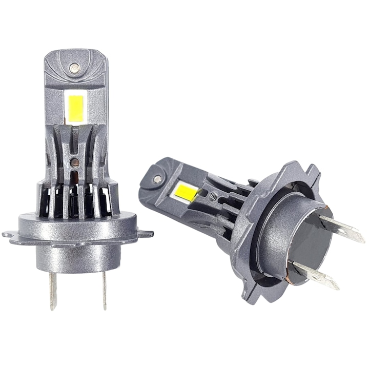 H7 LED izzó, CANBUS, 12V 6500K, Hideg fehér, 7035 CSP H7 LED, autóba, A51 2700 lm, 2db-os készlet