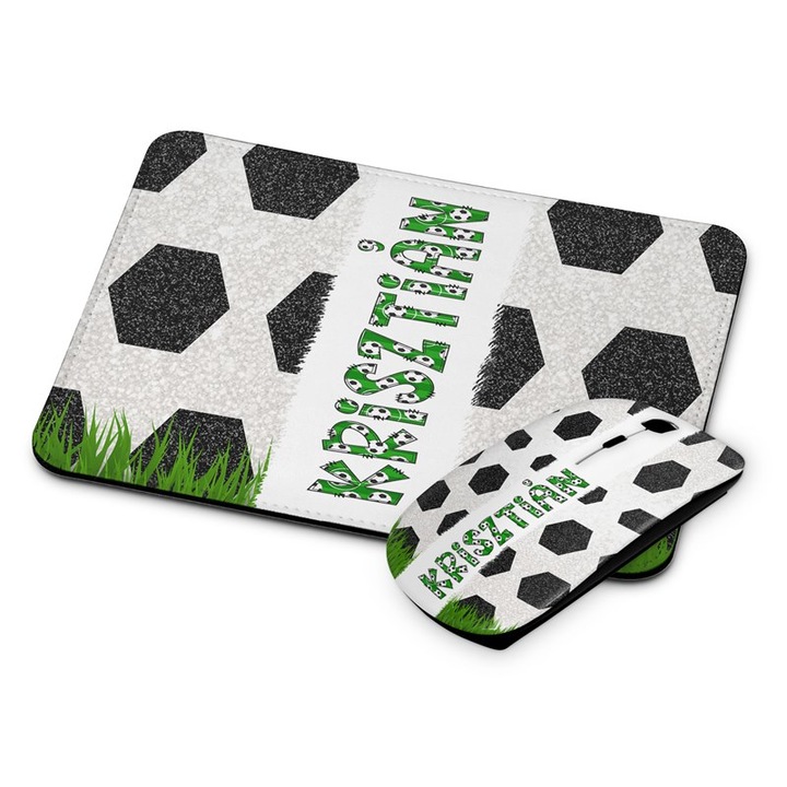 Focis fehér vezetéknélküli egér és egérpad Krisztián