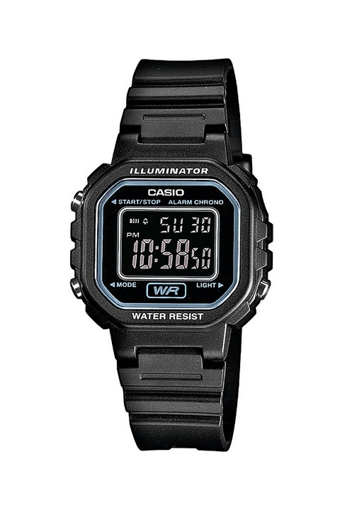 Casio, Ceas cronograf digital cu o curea de cauciuc, Negru