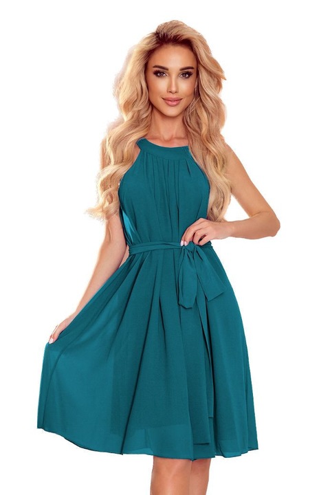 Дамска мини рокля, Numoco, Alizee, синьо море, Тъмносин, XL