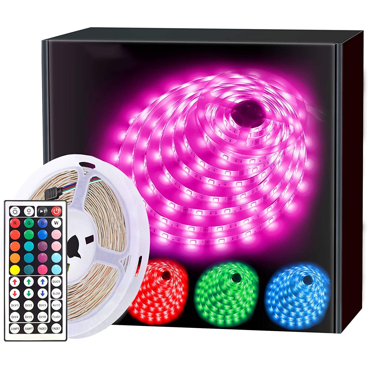 Banda LED, QttvbTna, RGB, 5050 LEDs, 5m, multicolor - eMAG.ro