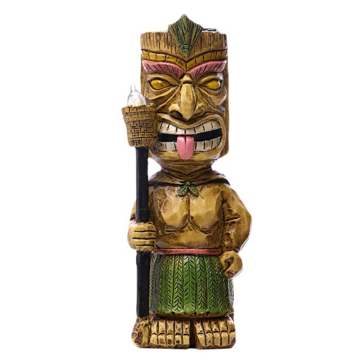Lampi Solare de Gradina Cozevdnt, Totem Savage Style3, Rasina, Set 4 buc, Multicolor