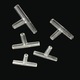 Set 40 conectori T, Y, I, L pentru aer, Bizaical, transparent, 5mm