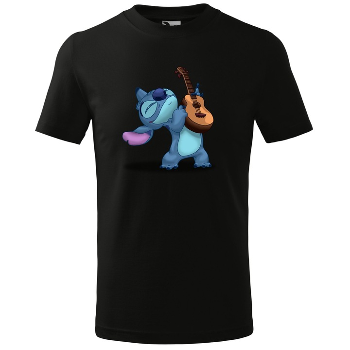Tricou Amuzant, Personalizat Stitch N8, Bumbac 100%, Pentru Copii, Alb, 12 ani, 158 cm