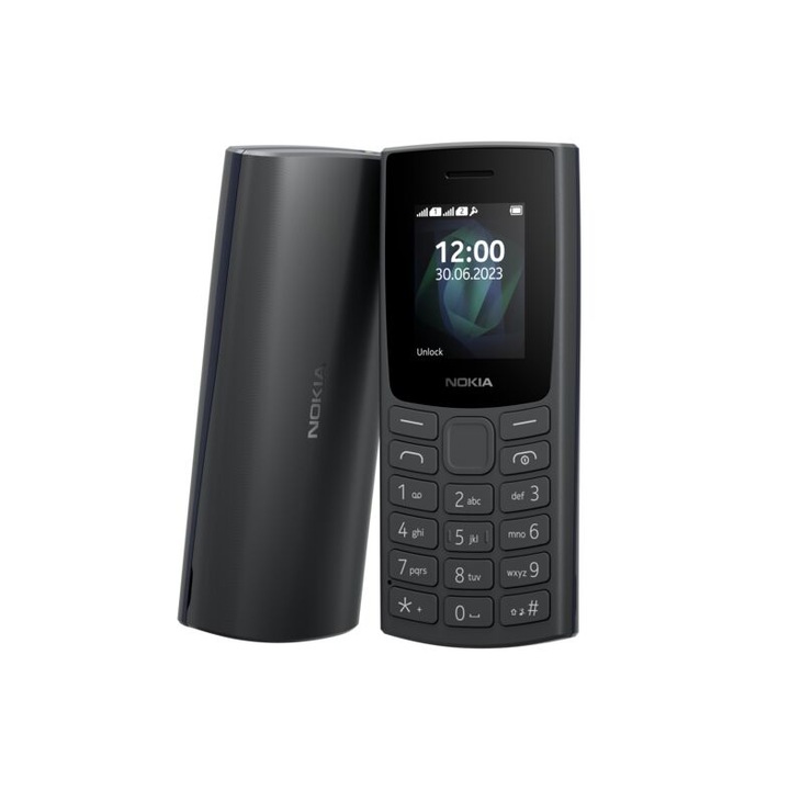 Nokia 105 (2023) mobiltelefon, DS, Fekete
