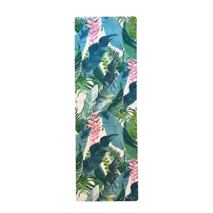 Постелка за йога, Ayoga, Микрофибър/гума, 61x183см, 3мм - Jungle