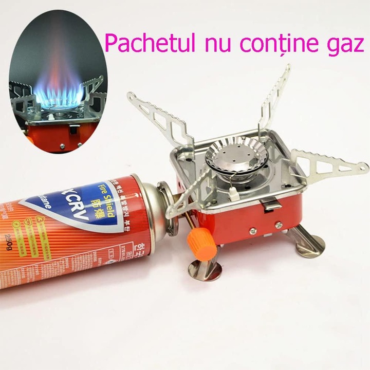 Mini soba de camping pliabila, anticadere, portabila, cu geanta de depozitare, usor de transportat, rezistenta la vant, flacara albastra, potrivita pentru camping in aer liber, drumetii, picnic, 10x10x10 cm aliaj aluminiu/otel inoxidabil argintiu