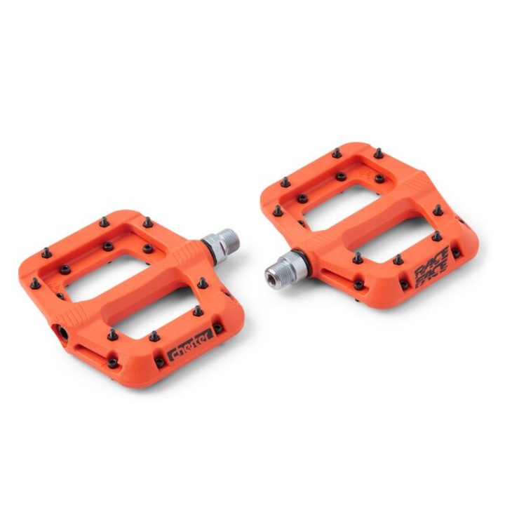 Pedale profesionale Race Face Chester, material compozit, 16 pini, portocaliu