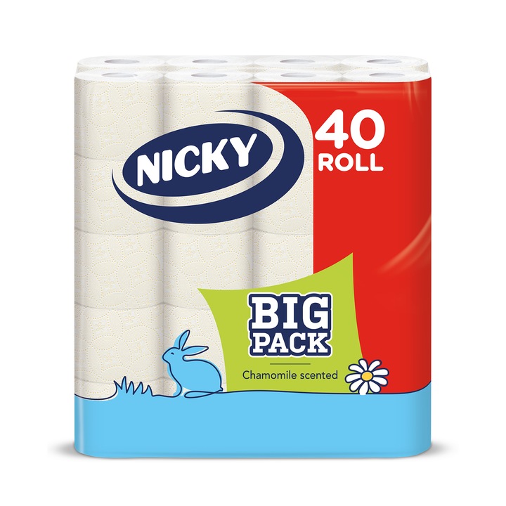 Nicky Big Pack 3 rétegű toalettpapír, 40 tekercs