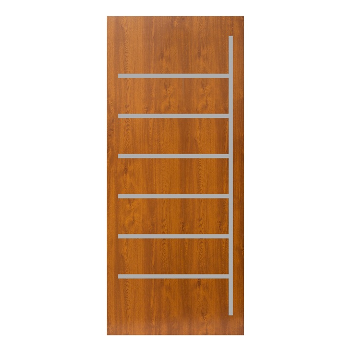 Panel ornamental PVC, model ZETA, culoare Alb interior - Stejar Auriu exterior, grosime 24mm