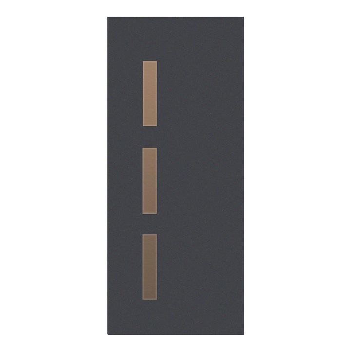 Panel ornamental PVC, model ILEANA, culoare Alb interior - Gri Antracit exterior, grosime 32mm