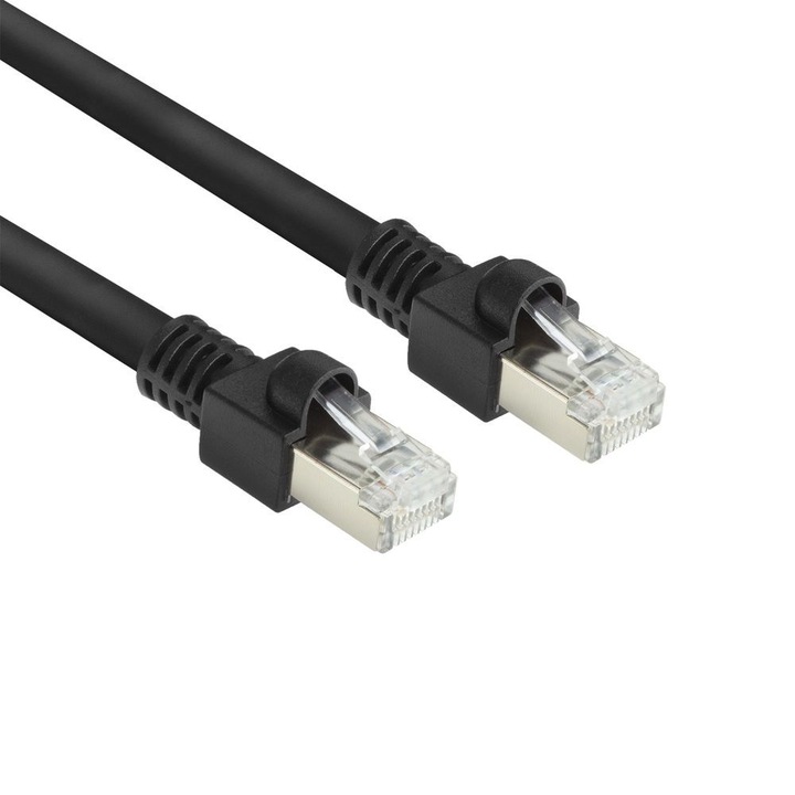 ACT (FB8502) CAT7 S-FTP Patch кабел, 2 м, черен