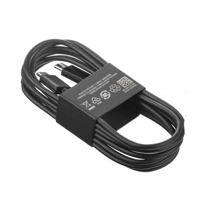 Кабел за данни и зареждане USB-C - USB-C оригинал Samsung, 1.8m, 3A, черен