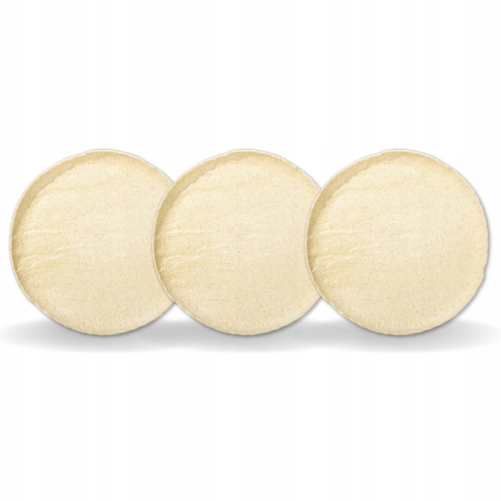 Комплект 3 кръгли чинии 23 см, Wilmax England, порцелан, бежово