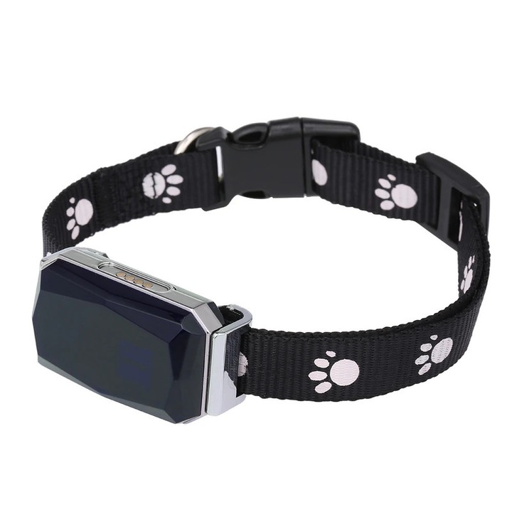 WALALLA Pet GPS Tracker Quad valós idejű intelligens pozicionálás biztonságos vezeték nélküli kerítés mobiltelefon távirányító IP67 kompatibilis Android és iOS fekete