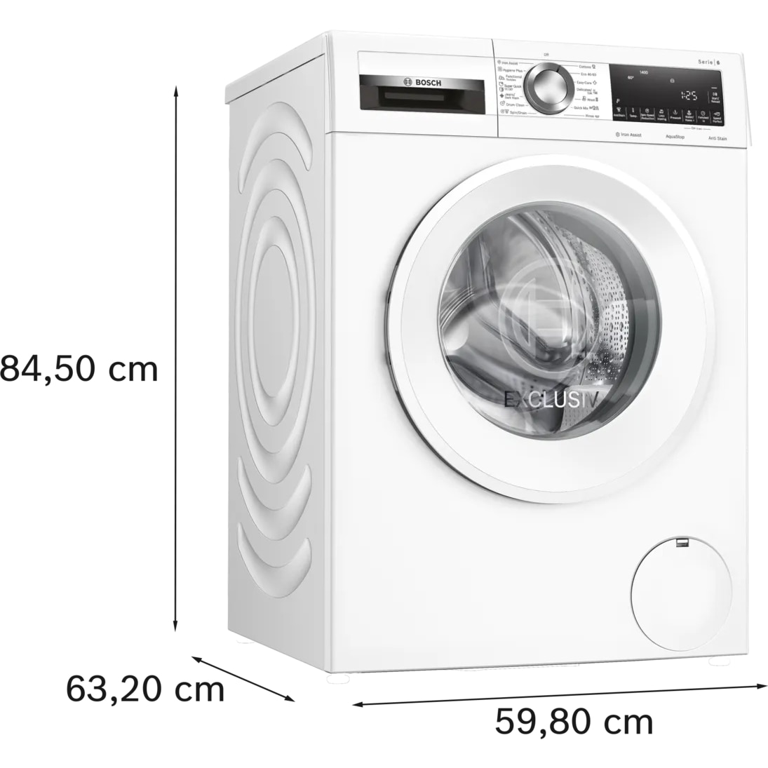 Masina de spalat cu incarcare frontala Bosch WGG244Z4BY Serie 6, 9 kg, program abur IronAssist, programe antipete, clasa energetica A, usa alba