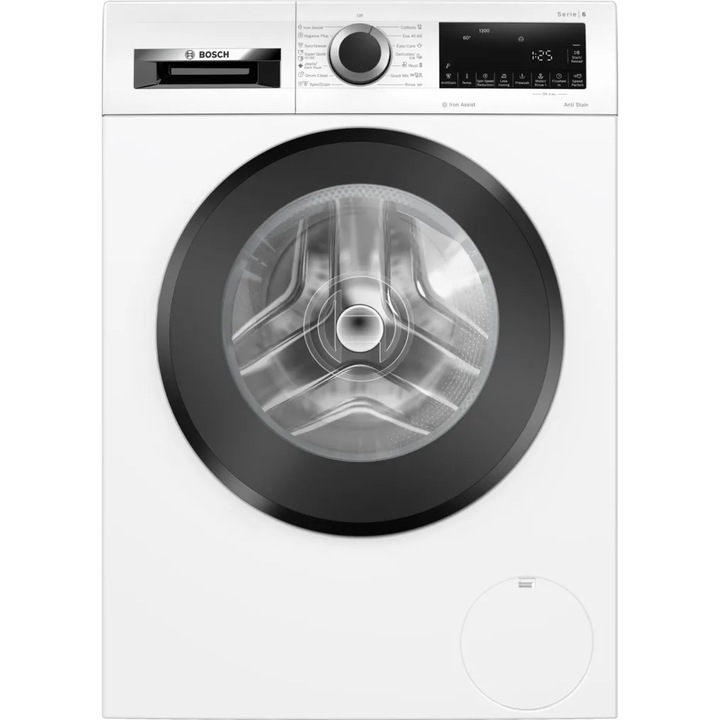 Пералня BOSCH WGG242Z3BY, EcoSilence Drive, Бърза програма, Функция пране в студена вода, 9 кг, 1200 об./мин., Клас А, Бяла
