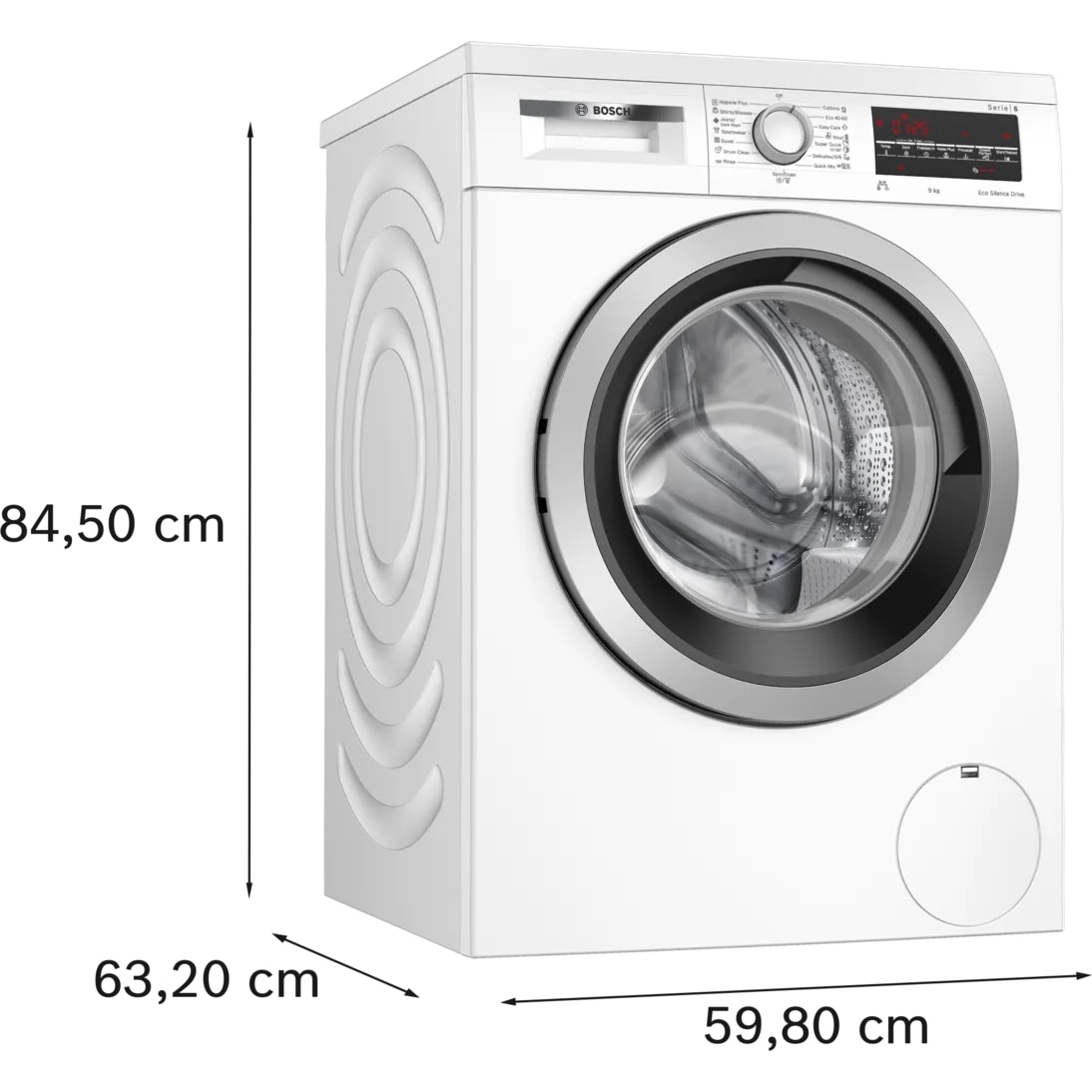 Masina de spalat incorporata Bosch WUU28T62BY Serie 6 cu incarcare frontala, 9 kg, SpeedPerfect, Hygiene Plus, clasa energetica A, usa Inox-neagra