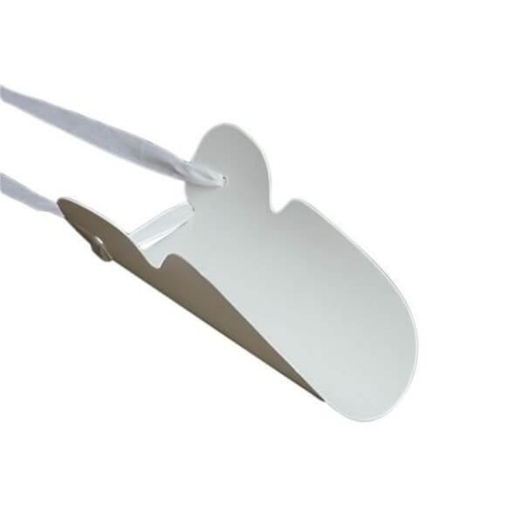 Dispozitiv pentru incaltat sosete SUNDO, bumbac si plastic, cu varf flexibil, alb, 22.9cm