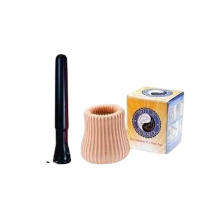 Set 2 piese pentru imbracat ciorapi SUNDO, silicon, negru si bej