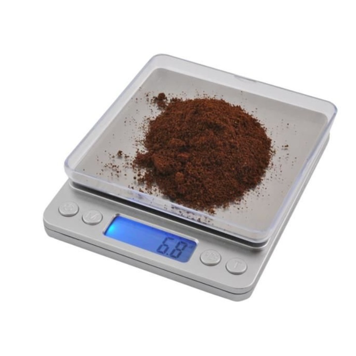 Cantar electronic multifunctional, design elegant, alimentare cu baterii