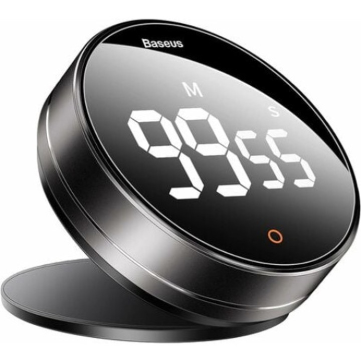 Temporizator de bucatarie Baseus, LED, control prin rotatie, magnetic, volum ajustabil