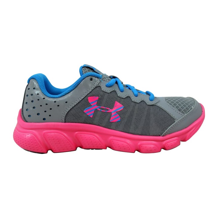 Детски маратонки, Under Armour, Мрежа, Многоцветен,, Сив/Розов/Син