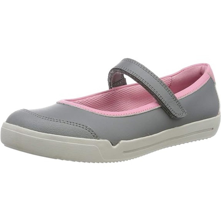 Детски обувки, Clarks, Кожени, Сив,, Розoв/Tъмносив
