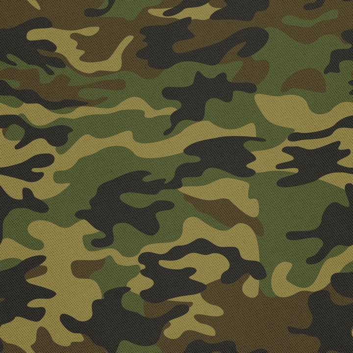 Textil anyag, terepszínű, poliészter 100%, 210g/pm, méret: 100cm x 155cm