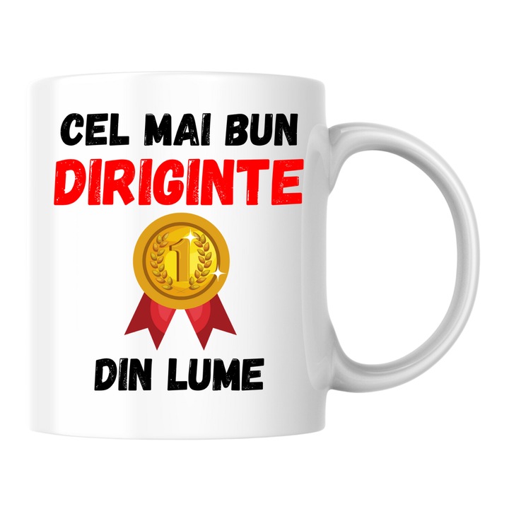 Cana personalizata - Cel mai bun Diriginte din lume! alba, 330 ml