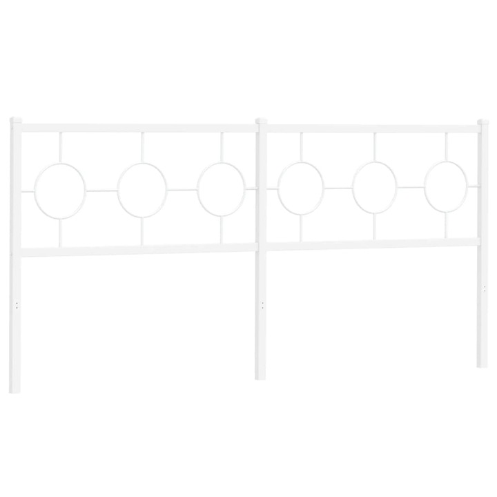 Tablie de pat metalica vidaXL, alb, 180 cm, 4.6 kg 376311