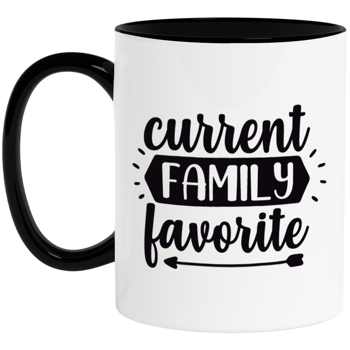 Cana pentru copilul favorit al familiei cu text in engleza cu Maner Negru