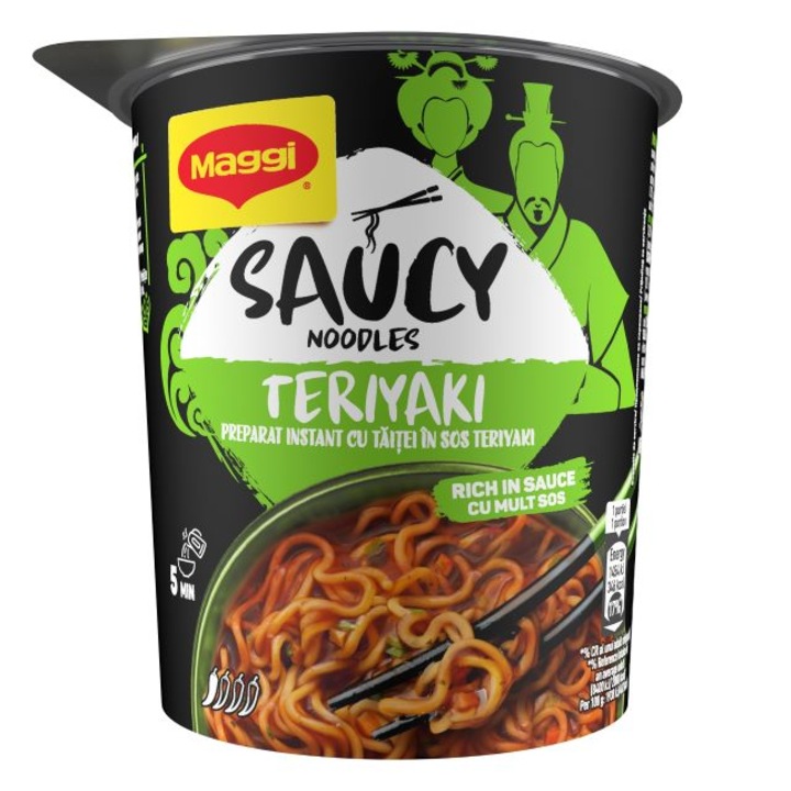 Спагетини в чаша, MAGGI Asia, с вкус на сос Терияки, 75g