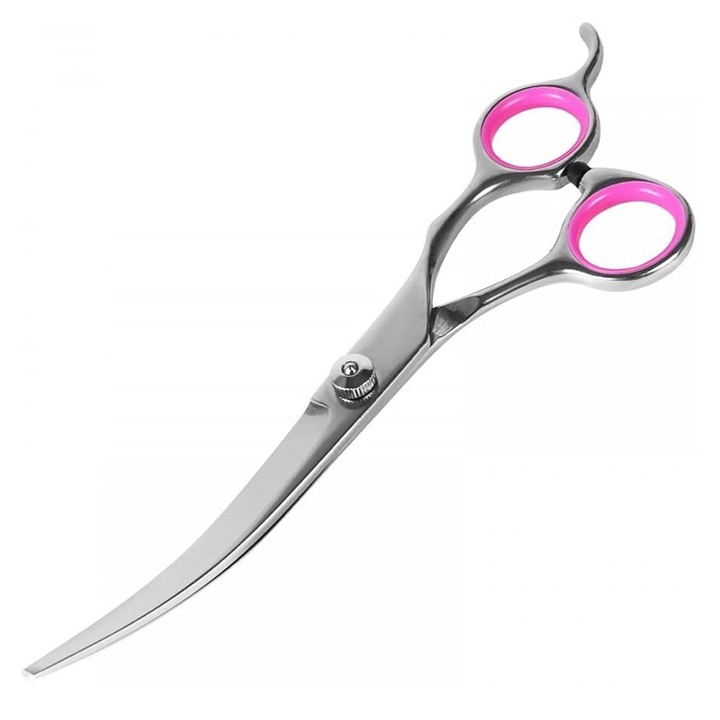 Foarfeca de tuns animale Chucai, profesionala, ajustabila, inox, argintiu, 17cm