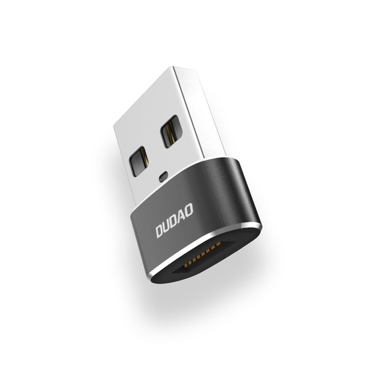 Преходник Planet Tech, От USB Type-C към USB, Черен