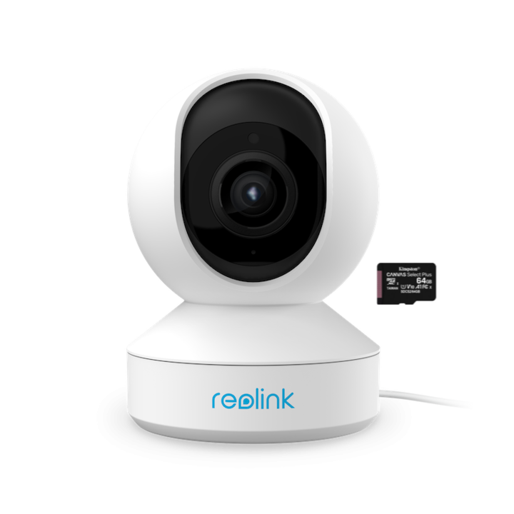 Пакет камери за наблюдение Reolink E1 Zoom V2, WIFI, 5MP Super HD резолюция, Kingstone MicroSD карта 64 GB
