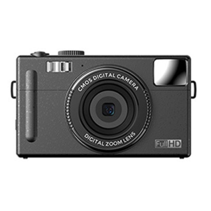 Camera foto digitala pentru copii, 48MP rezolutie HD, ecran IPS 3.0 inch, video Full HD 2.7K, negru