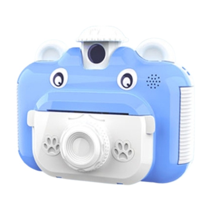 Camera foto digitala pentru copii, Ecran de 2.4 inch, Rezolutie de 36MP, Zoom 16X, Video Full HD 2.7K, Albastru