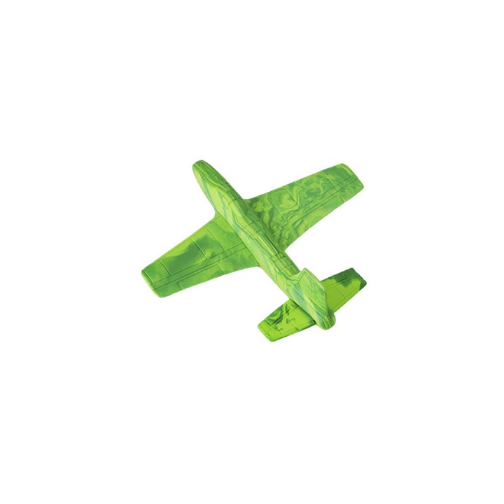 EVA hab repülőgép, aerodinamikus, könnyen használható, kézzel indítható, 17x17 cm, zöld