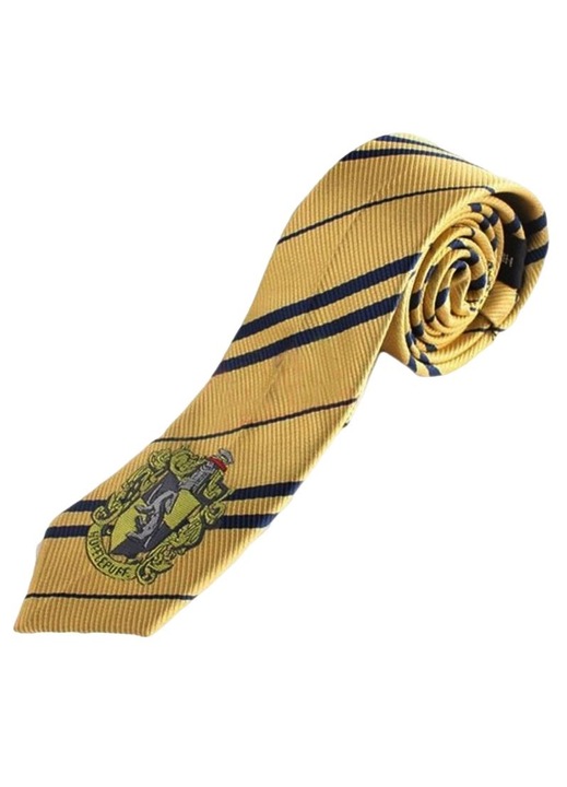 Cravata Casa Hufflepuff Harry Potter, Poliester, Galben, 147x3.5x7.5cm