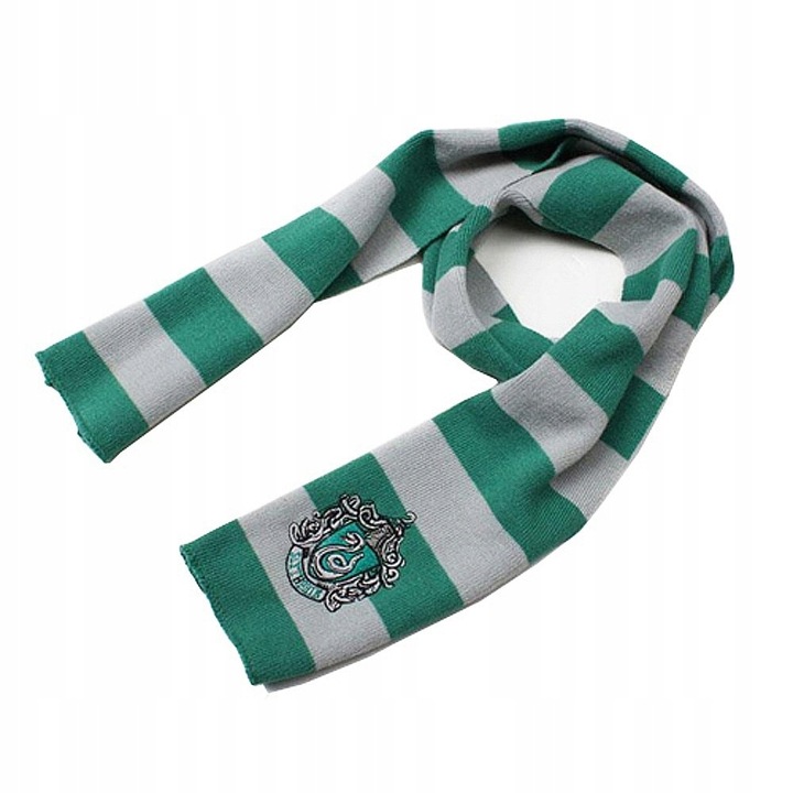 Esarfa, Bumbac/Poliester, Verde/Gri, 165x17cm, Verde/Gri