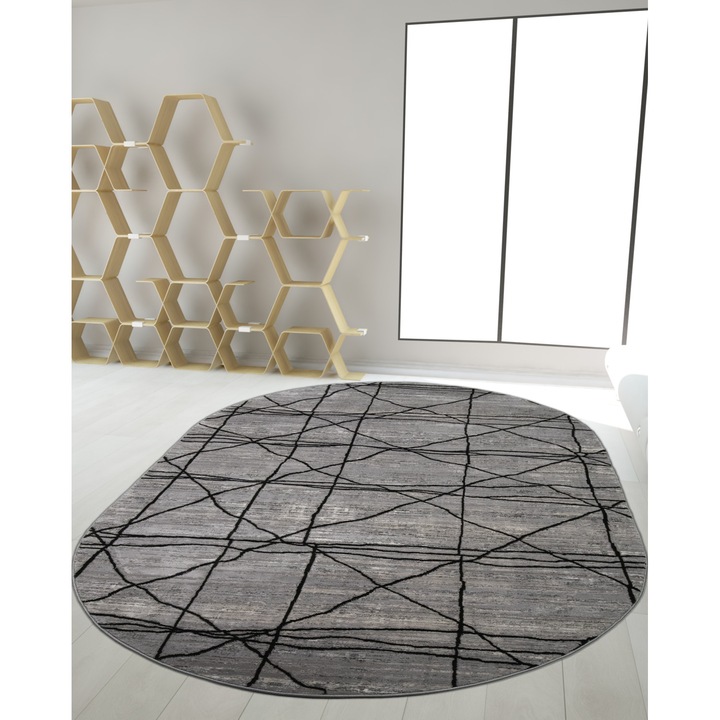 Agora Paris szőnyeg 150 X 230 cm, ovális -2334D, Szürke