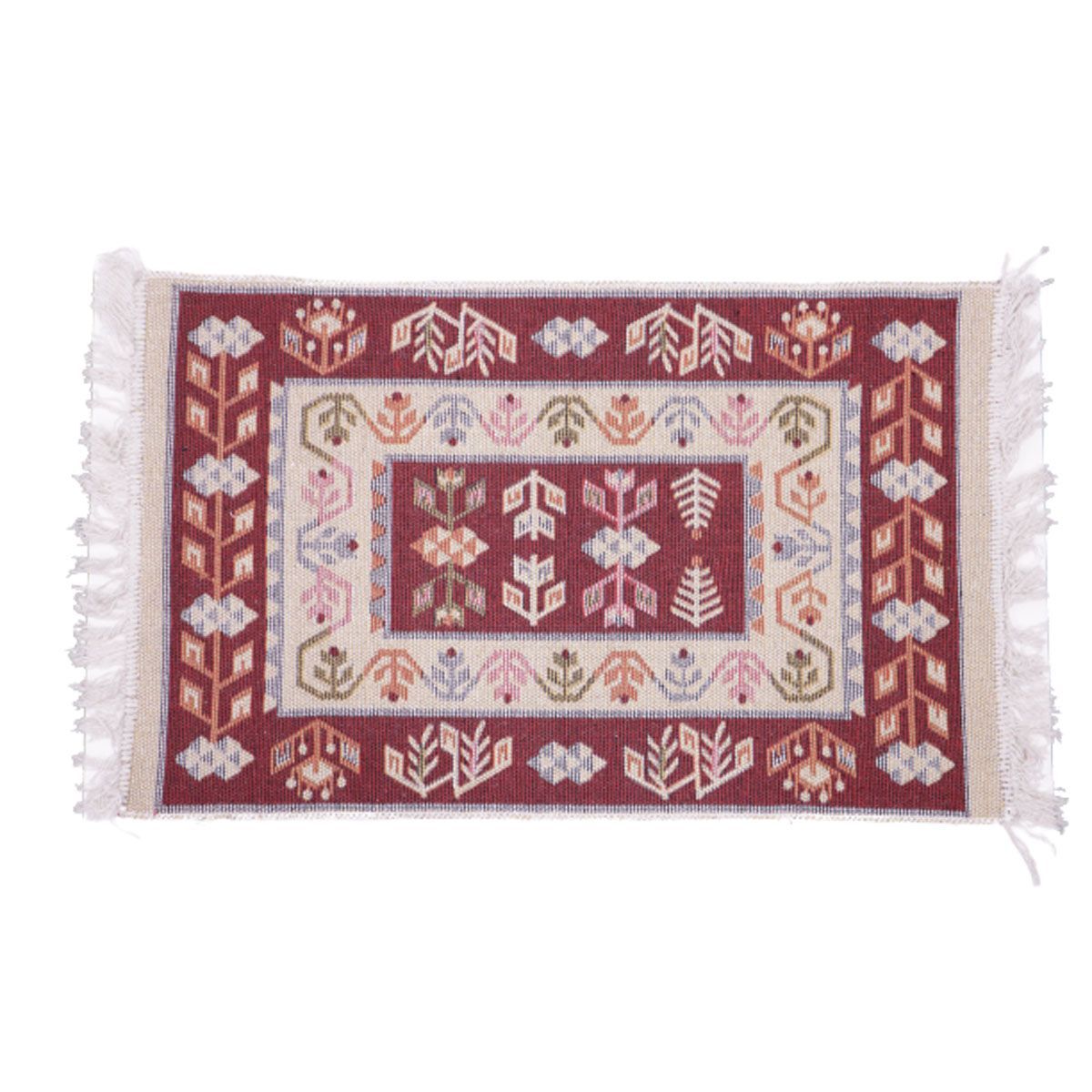 Covoras Rustic Rosu 60x90 - eMAG.ro